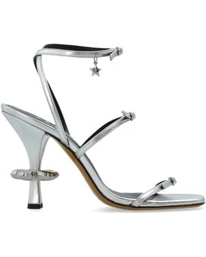 Marc Jacobs Schoenen ,Grijs ,Leer The Daisy Heeled Sandalen - Metallic