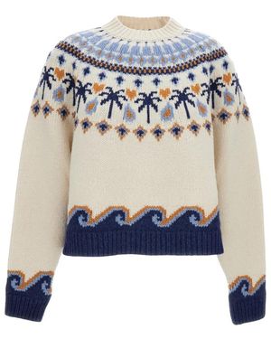 Alanui Round-Neck Strickwaren - Blau