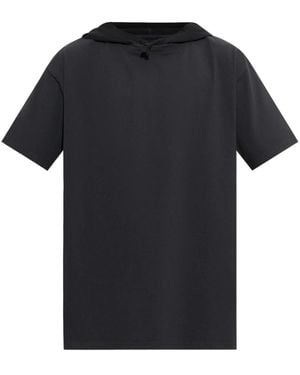 Maison Margiela Tops ,Zwart ,Katoen Hooded T-Shirt