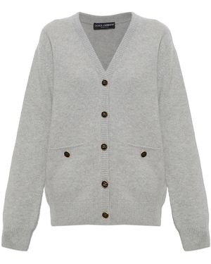 Dolce & Gabbana Wollstrickjacke Mit Taschen - Grau