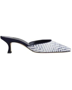 Manolo Blahnik Heeled Mules - White