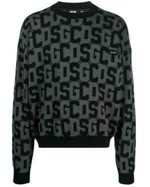 Gcds Round-Neck Knitwear - Black