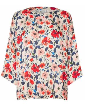 Masai Overhemden ,Veelkleurig ,3/4 Mouw Blouse - Rood
