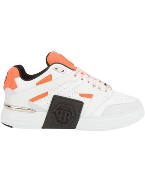 Philipp Plein Leder lo-top sneakers in weiß