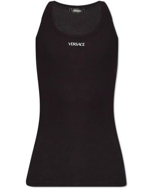 Versace Mouwloos T-Shirt - Zwart
