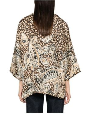 Etro Cape Met Paisley- En Luipaardprint - Meerkleurig
