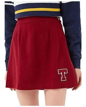 Tommy Hilfiger A-line Varsity Skirt - Red