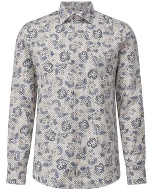 Stenströms Elegantes Slim-Fit Hemd Mit Paisley-Muster - Grau