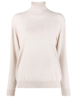 Brunello Cucinelli Roll-Neck Kasjmier Trui - Naturel