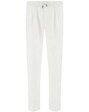 BOGGI Broeken ,Wit ,Linnen Linnen Coulisse Broek