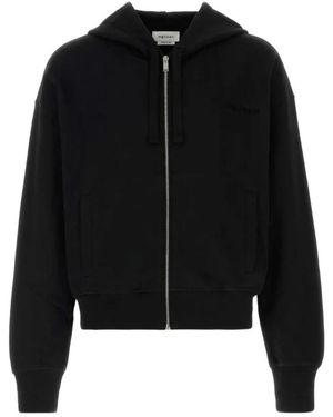 McQueen Hoodies & Sweatvesten ,Zwart ,Katoen Hooded Zip Through Sweatshirt