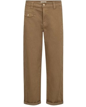 Mos Mosh Jeans ,Bruin ,Straight Jeans - Naturel