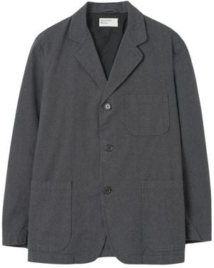 Universal Works Three Button Jacket Liverpool Check - Grau