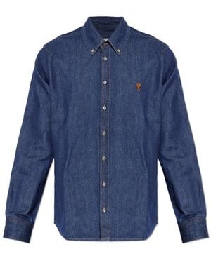 Ami Paris Denim Shirts - Azul