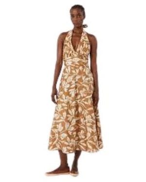 Max Mara Mxmebella Katoenen Jurk Met Print - Metallic