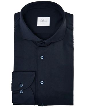 fakts Slim fit leisure shirt stretch - Blau