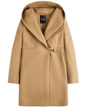 Fay Single-Breasted Coats - Neutre