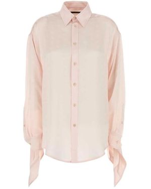 Balenciaga Blouse Met Geknoopte Manchetten - Roze