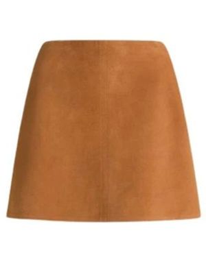 Alberta Ferretti Leather Skirts - Brown