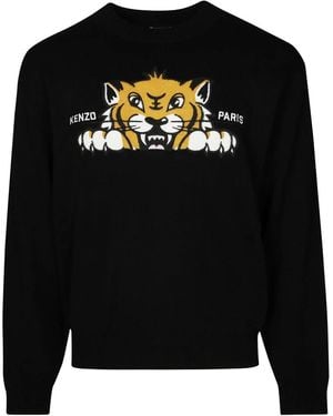 KENZO Round-Neck Knitwear - Black