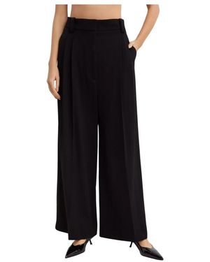 KHAITE Simone Pleated Wide Pants - Zwart