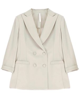 Imperial Jassen ,Grijs ,Polyester Giacca Doppiopetto - Naturel