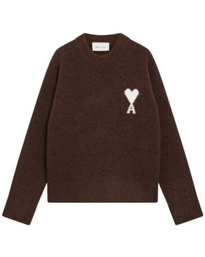 Ami Paris Quota Crewneck Sweater - Bruin