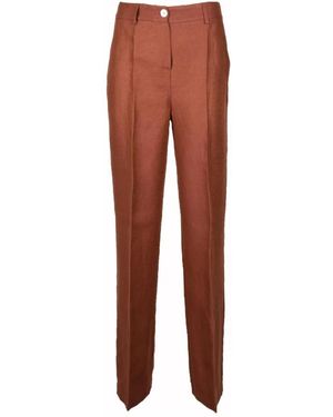 Nenette Straight Trousers - Brown