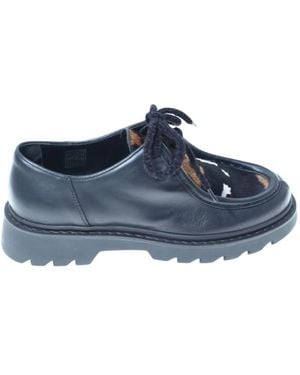 Maze Laced Shoes - Blue