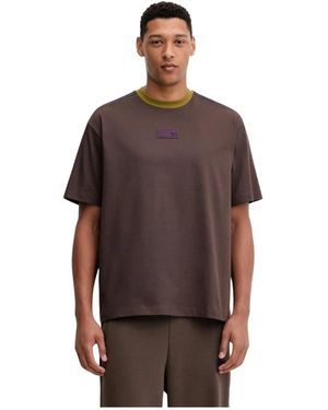 EA7 Tops ,Bruin ,Katoen T-Shirt