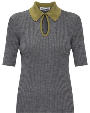 Jil Sander Round-Neck Knitwear - Grey