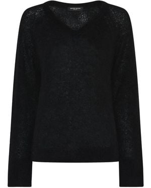 Bruuns Bazaar V-Neck Knitwear - Black