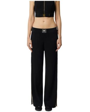 Elisabetta Franchi Wide Trousers - Black