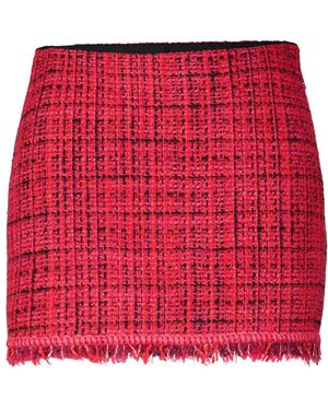 Patrizia Pepe Falda Mini Tweed, Mujer, Talla - Rojo