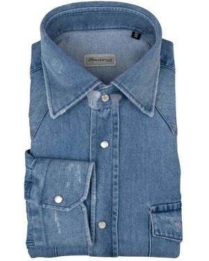 Sartorio Napoli Denim Shirts - Blue