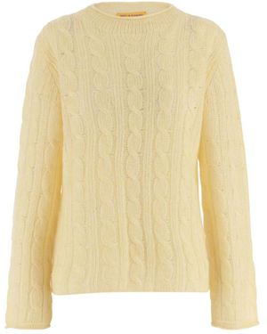 Guest In Residence Round-Neck Knitwear - Yellow