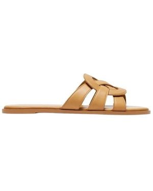 COACH Lena Leder-Sandalette - Mettallic
