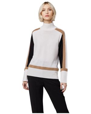 Alpha Studio Graphic Block Turtleneck - Grijs