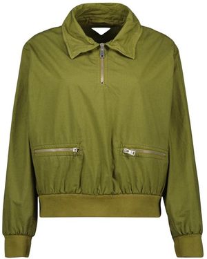 Prada Olijfgroene Poplin Jas