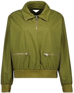 Prada Olijfgroene Poplin Jas
