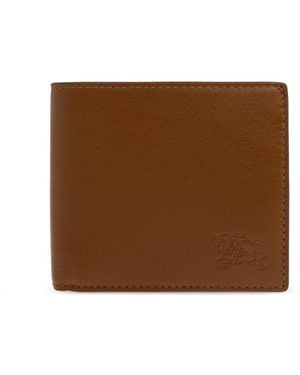 Burberry Accessoires ,Bruin ,Leer Pop Check Bifold Portemonnee