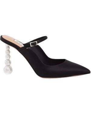 Aquazzura Heeled Mules - Black