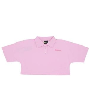 DISCLAIMER Tops ,Roze ,Katoen Polo Logo/Fuchsia Vrouw Polo Shirt