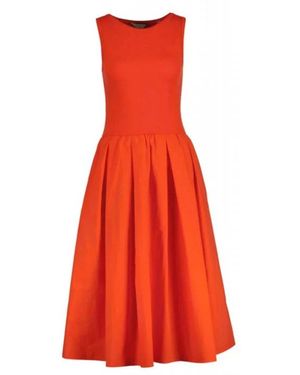 GANT Kleedjes ,Oranje ,Katoen Jersey Woven Combo Jurk - Rood