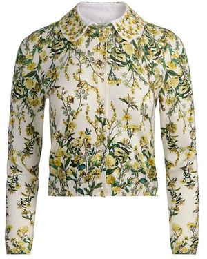 Alice + Olivia Carson Cardigan Met Print - Groen
