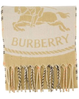 Burberry Kasjmier Knight Check Sjaal - Metallic