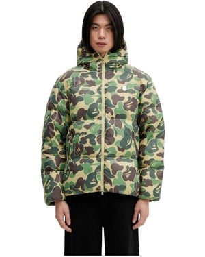 A Bathing Ape Abc Camo Daunenjacke - Grün