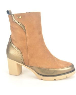 Nathan-Baume Schoenen ,Bruin ,Stijlvol Camel Bronze Botje - Naturel