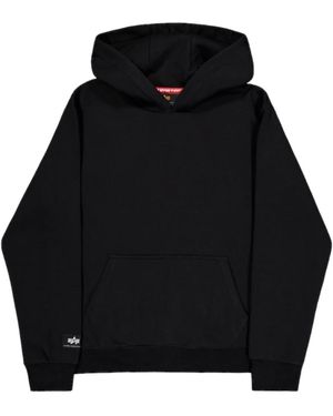 Alpha Industries Hoodie Met Achterprint En Zak - Zwart