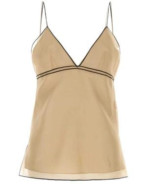 KHAITE Sleeveless Tops - Natural